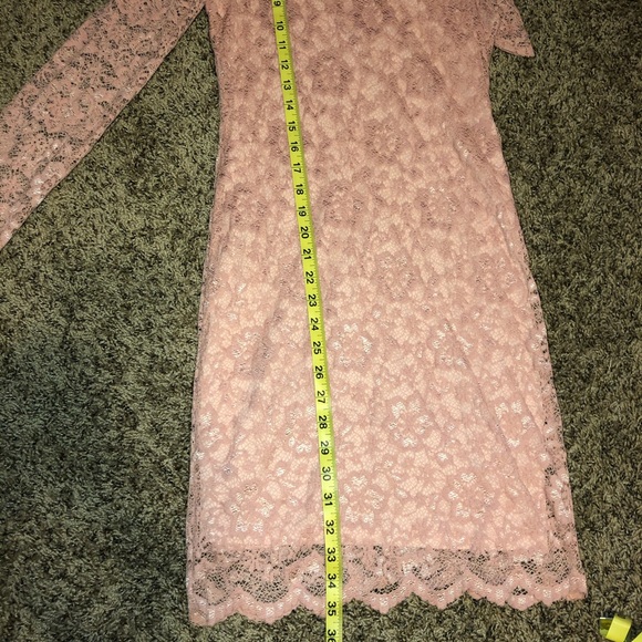 Teeze Me Dress Soft Pink Full Lace Form Fit - Picture 10 of 11
